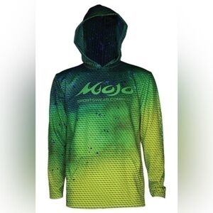 Mojo sportswear company Morning Run Hoodie - color Dolphin size small unisex